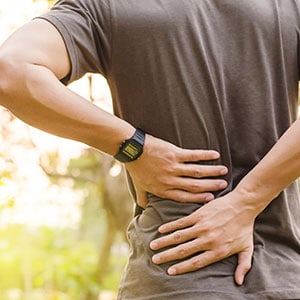 A man having a back injury - Leep Tescher Helfman and Zanze